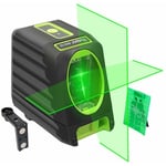 BOX-1G Niveau Laser Croix Vert, Ligne Laser Auto-nivellement avec Mode Pulsé Extérieur, Commutable Laser Lignes H130°/ V150°Angle de couverture,