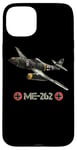 Coque pour iPhone 15 Plus La Seconde Guerre mondiale 2 avion de chasse allemand ME 262