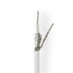 Nedis Coax Kabel På Rulle | RG58C/U | 50 Ohm | Dobbelt afskærmet | ECA | 25.0 m | Coax | PVC | Hvid | Gaveæske