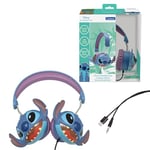 Lexibook, Disney Stitch, Casque stéréo Filaire Stitch 3D, Pliable, Puissance sonore limitée, HP015D