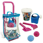 9 Pcs Kids Plastic Bucket Frozen Castle Mould Beach Bag & Trolley Toy Summer Set