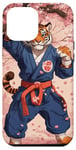 Coque pour iPhone 12 Pro Max Tigre Jiu Jitsu Gi Dessin animé Arts martiaux Anime