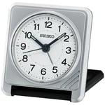 SEIKO TRAVEL ALARM  8X8X2CM SNOOZE LIGHT LUMIBRIT&#39;