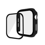 Härdat Glas Skydd Apple Watch 44 mm Svart Black Svart