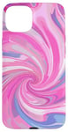 iPhone 15 Plus Swirl Pink Color Illustration Pattern Abstract Art Case