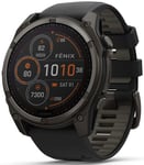 Garmin 010-02907-11 Fēnix 8 Solar Svart/Gummi Ø51 mm