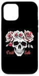 Coque pour iPhone 15 Pro Dark Side Skull Roses – Squelette effrayant pour Halloween Lover