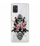 Coque Galaxy S20 PLUS samourai tete de mort fleur