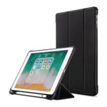 iPad 9,7" 5/6, iPad Air/Air 2 Tri-Fold etui med pennrom - svart