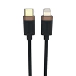 Duracell Kabel USB-C til Lightning 1m Svart