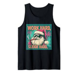 Funny Santa Work Hard Sleigh Hard Sleigher Christmas Cigar Tank Top