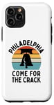 Coque pour iPhone 11 Pro Funny Philadelphia - Come For The Crack - Liberty Bell Humour