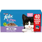 FELIX ORIGINAL Kitten Mixed Menu in Jelly Wet Cat Food 40x85g