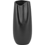 Beliani - Vase Décoratif de Forme Abstraite fabriqué en Grès Noir 32 cm de Hauteur au Style Moderne et Contemporain