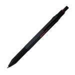 rOtring 600 3-in-1 Multicolour Pen and Mechanical Pencil | Black & Red Ballpoint Pen Tips | 1 Mechanical Pencil Tip (0.5mm) | Black Barrel