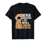 Never Underestimate A Boy With A Labrador Retriever Lab Dog T-Shirt