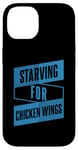 Coque pour iPhone 14 Restauration rapide amusante et graphique de Starving For Chicken Wings