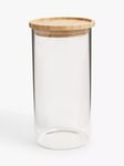 John Lewis Glass Storage Jar with Bamboo Lid, 1L