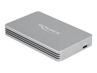 Delock - Drevkabinett - M.2 - M.2 Nvme Card - Thunderbolt 3, Thunderbolt 4, Usb4 - Sølv