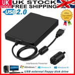 USB 2.0 Data External Floppy Disk Drive 3.5″ 1.44MB For Laptop PC Win 7/8/10