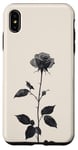 Coque pour iPhone XS Max Rose Minimalisme Dessin à l'encre Art floral Esthétique