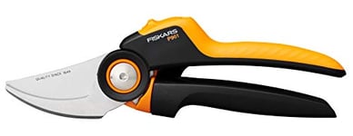 Fiskars Sécateur à Lame Franche L, X-series PowerGear, P961, avec Poignée Pivotante, Pour Branches et Rameaux Frais, Revêtement Antiadhésif, Lames en Inox, Longueur : 22,2 cm, Noir/Orange, 1057175