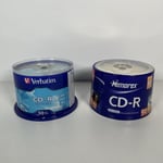 Verbatim x Memorex CD-R Spindle 2x 50 Packs (100 Cdr’s) Bundle - Brand New