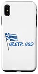 Coque pour iPhone XS Max Dieu grec pour homme grec, ascendance grecque, design simple