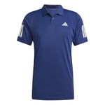 adidas Men's Club Tennis 3-Stripes Polo Shirt, Dark Blue, XL