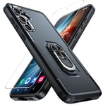 ANTSHARE Coque Samsung A55 5G, Support en Métal Rotatif à 360°, avec [1 Film de Protection D'écran], Anti Chocs, pour Coque Samsung A55 -Noir