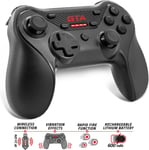 Advance Gta - Manette Pc Sans Fil - Compatible Ps3/Pc Et Android Tv - Manette De Jeu Ergonomique Avec Joystick Asymétrique - Fonction Vibration Via 2 Moteurs - Bouton Rapid'fire - Autonomie De 12h