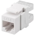 UTP Cat6 Keystone kontaktdon, UTP, vit, 10-pack