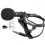 Wired Clip on Lapel Mic Speaker Mic for Mobile Phone/PC Laptop For Recording