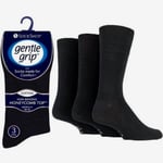 Mens Gentle Grip Socks Non Elastic Soft Top Loose Grip Diabetic 3 Pairs 6-11