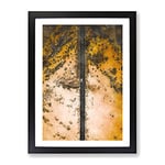 All Alone In The Desert Painting Modern Framed Wall Art Print, Ready to Hang Picture for Living Room Bedroom Home Office Décor, Black A4 (34 x 25 cm)