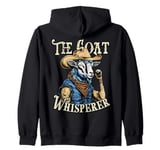 Funny Goat Whisperer Vintage Cowboy Edition Western Goat Man Zip Hoodie