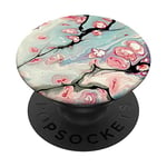 Pink Flowers Sakura Pop Mount Socket Japanese Cherry Blossom PopSockets PopGrip: Swappable Grip for Phones & Tablets