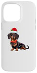 Coque pour iPhone 14 Pro Max Dachshund Santa Funny Xmas Lights Dachshund Merry Christmas