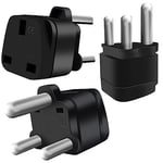 South Africa Plug Adapter JIUGGLAD UK to South Africa Power Adapter, South Africa Travel Adapter For South Africa,Somalia,Botswana,Bahrain,Mauritius (3Pack Black)