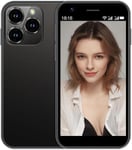 Mini Smartphone débloqué 4G téléphone Portable 3,0 Pouces,Double SIM,Batterie 2000 mAh,Double caméra,Android 10.0 Quad-Core,WiFi,Bluetooth,téléphone de Secours(Noir,3 Go+64 Go).[U218]