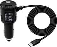 Chargeur de caméra embarquée USB de Type C avec commutateur, Port USB, Chargement Rapide du véhicule, pour la Plupart des caméras embarquées et Navigation GPS(câble : 1,2 m).[F3375]