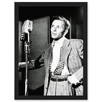 Artery8 Iconic Frank Sinatra New York City NYC Vintage Photo Singer A4 Artwork Framed Wall Art Print