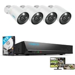 Kit Vidéo Surveillance avec 6K 12MP 4X Bullet Caméra ip PoE et 8CH 2To nvr, Détection Personne/Véhicule, Vision Nocturne 30m avec Audio - Reolink