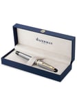 Waterman Expert Fountain Pen | Stainless Steel with 23k Gold Trim | Medium Nib | Gift Box