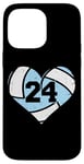 iPhone 14 Pro Max Volleyball Number 24 Jersey Funny Volleyball Heart Game Day Case