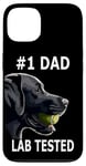 Coque pour iPhone 13 #1 Lab Dad, chien de laboratoire noir