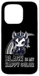 iPhone 15 Pro Black Is My Happy Color Goth Girl Emo Gothic Unicorn Case