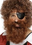 Brown Bushy Fancy Dress Fake Pirate Beard