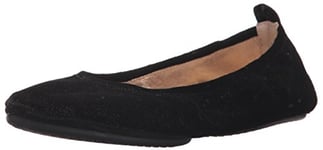 Yosi Samra Femme Vienna Too Flat Velvet W Ballerines fermées, Noir et doré, 42.5 EU