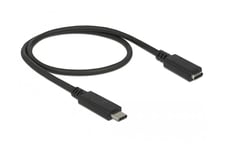 Delock - USB Type-C forlængerkabel - 24 pin USB-C til 24 pin USB-C - 50 cm